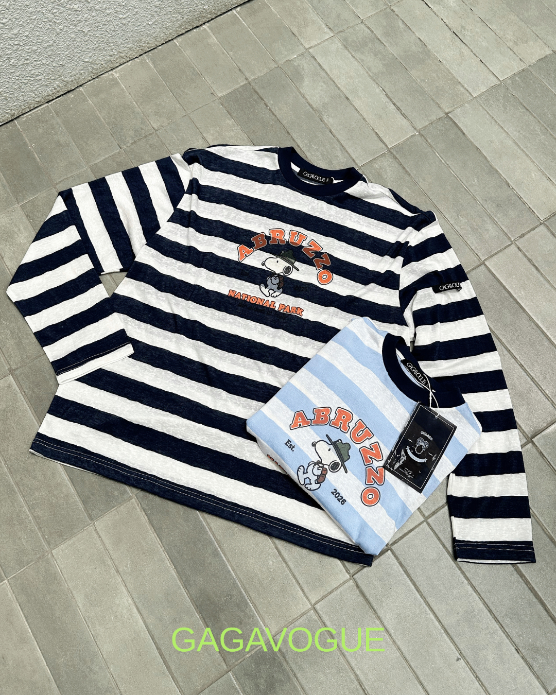 GAGAVOGUE ABRUZZO NATIONAL PARK STRIPED LONG SLEEVE T-SHIRT