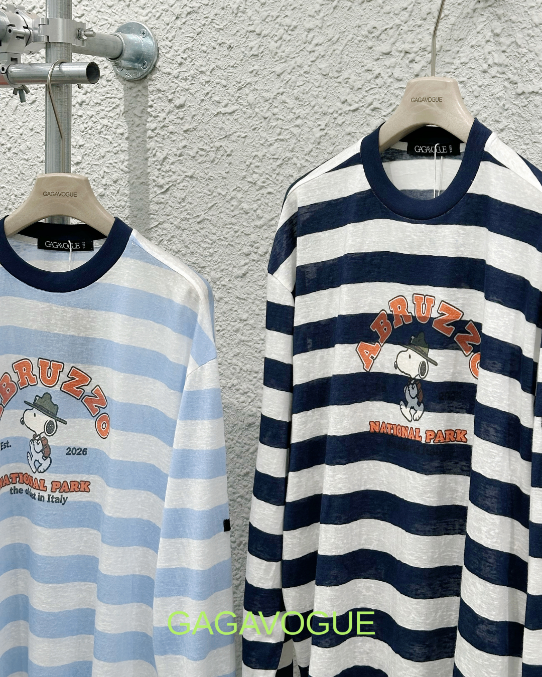 GAGAVOGUE ABRUZZO NATIONAL PARK STRIPED LONG SLEEVE T-SHIRT