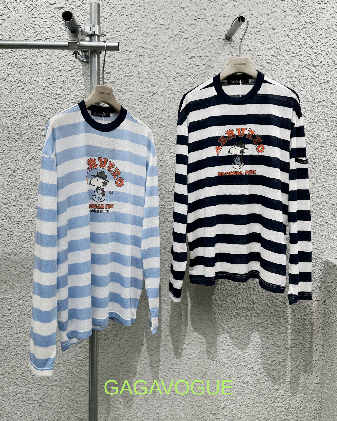 GAGAVOGUE ABRUZZO NATIONAL PARK STRIPED LONG SLEEVE T-SHIRT
