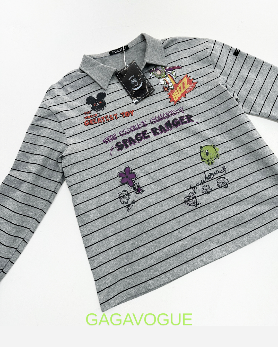 GAGAVOGUE SPACE RANGER STRIPED RUGBY LONG SLEEVE