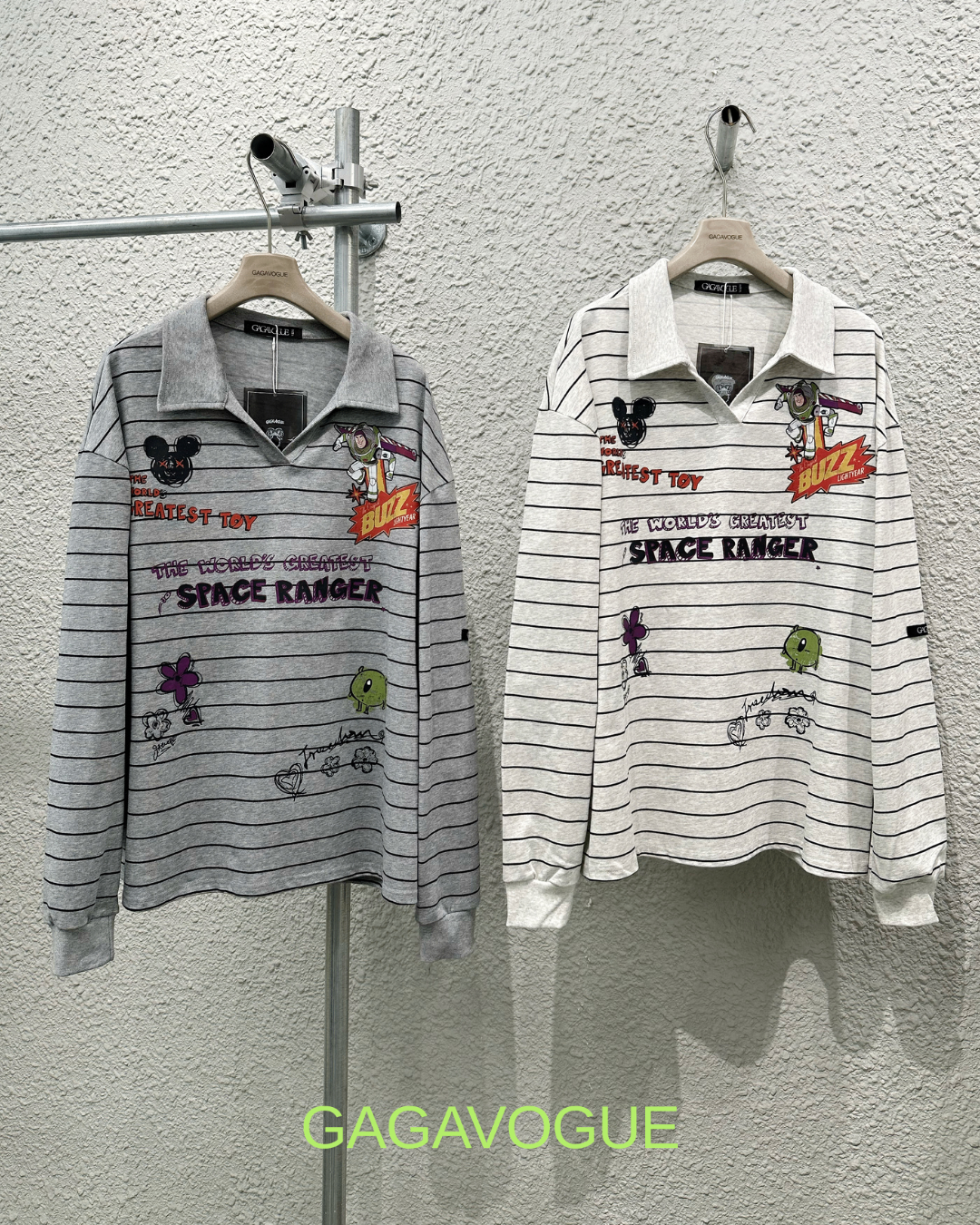 GAGAVOGUE SPACE RANGER STRIPED RUGBY LONG SLEEVE