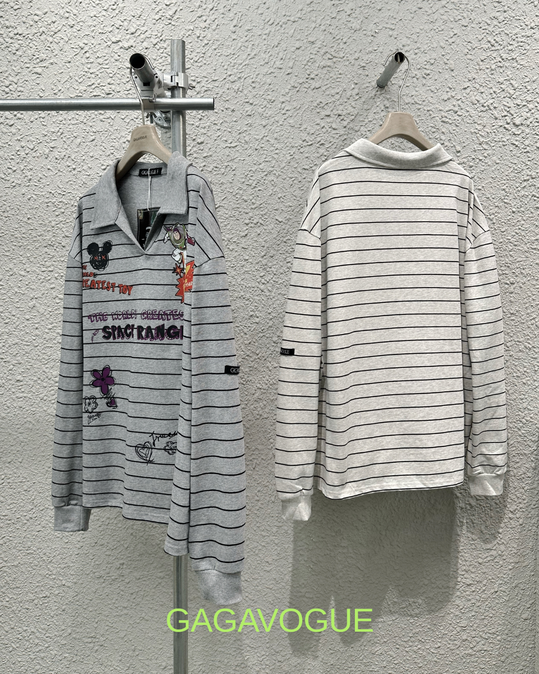 GAGAVOGUE SPACE RANGER STRIPED RUGBY LONG SLEEVE