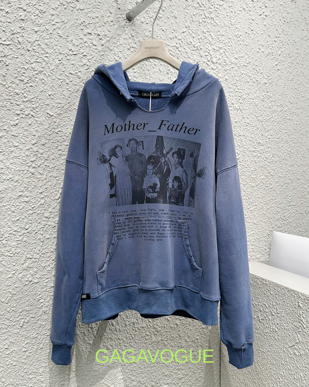 GAGAVOGUE VINTAGE DISTRESSED GRAPHIC HOODIE