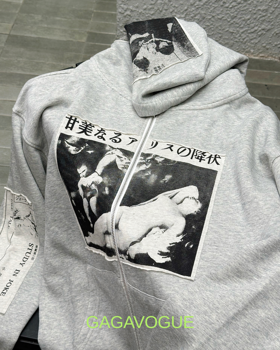 GAGAVOGUE VINTAGE GRAPHIC ZIP HOODIE