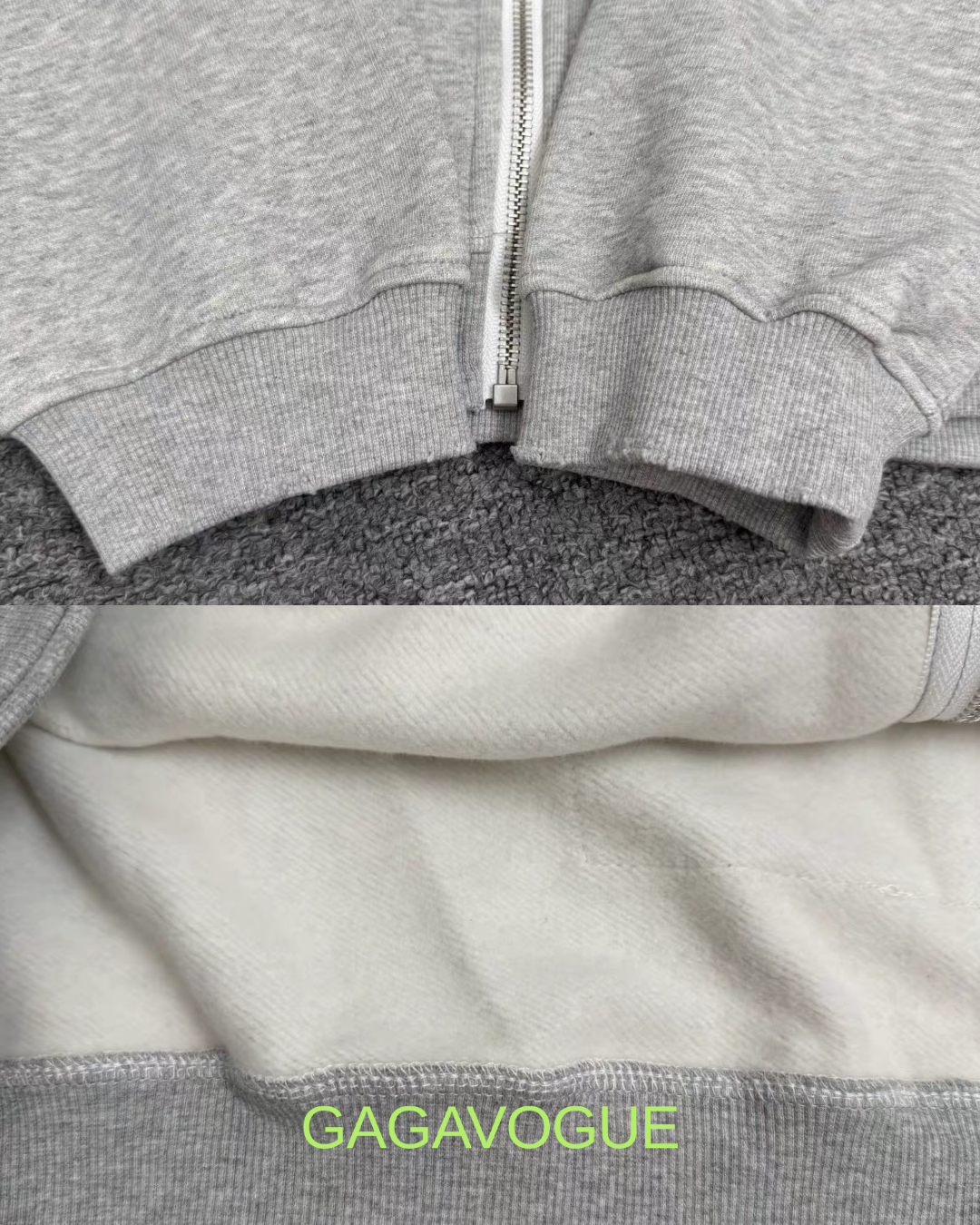 GAGAVOGUE VINTAGE GRAPHIC ZIP HOODIE