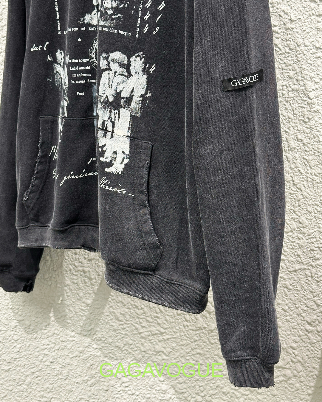GAGAVOGUE VINTAGE COLLAGE ZIP HOODIE