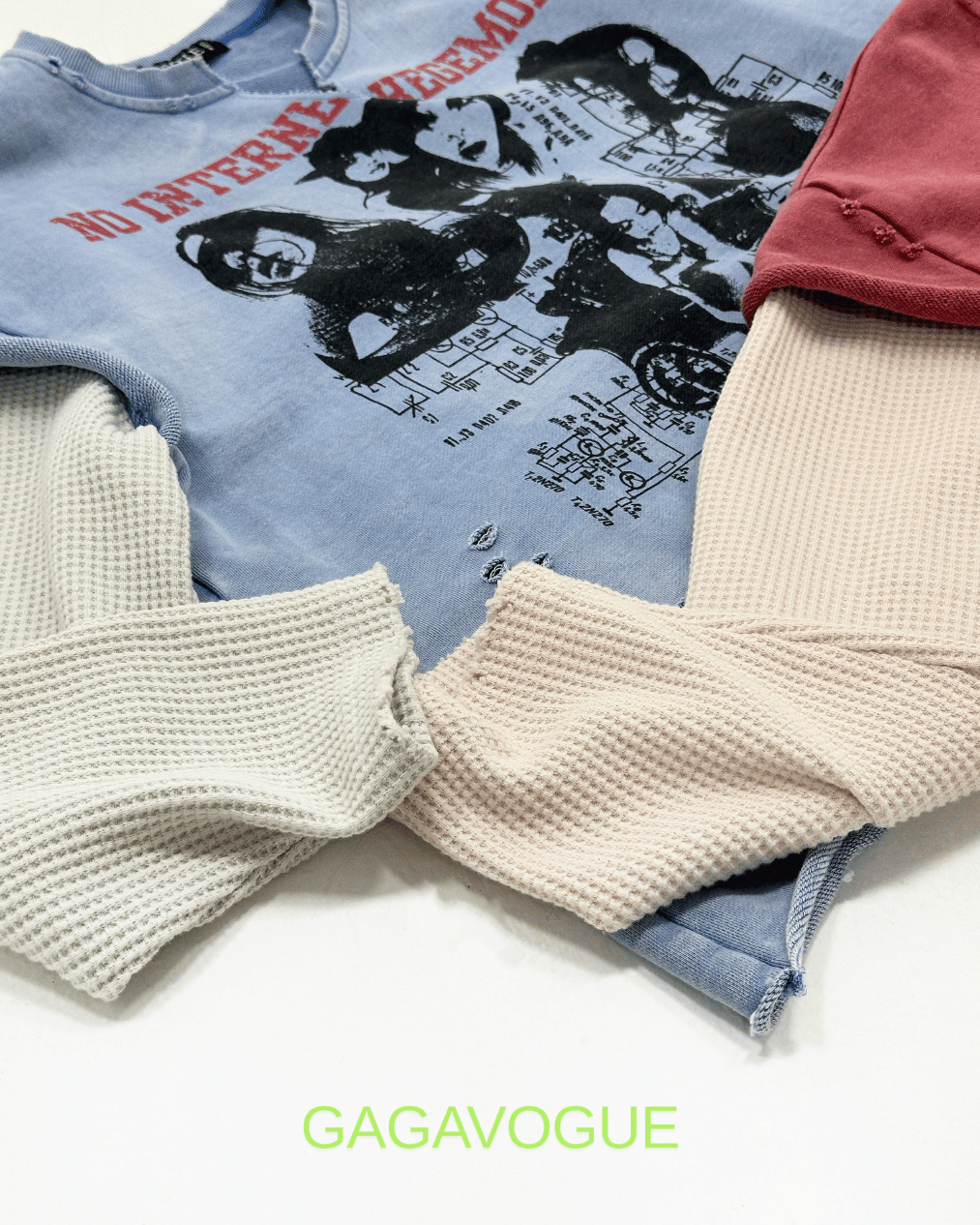 GAGAVOGUE NO INTERNAL REGIMENT GRAPHIC OVERSIZE T-SHIRT