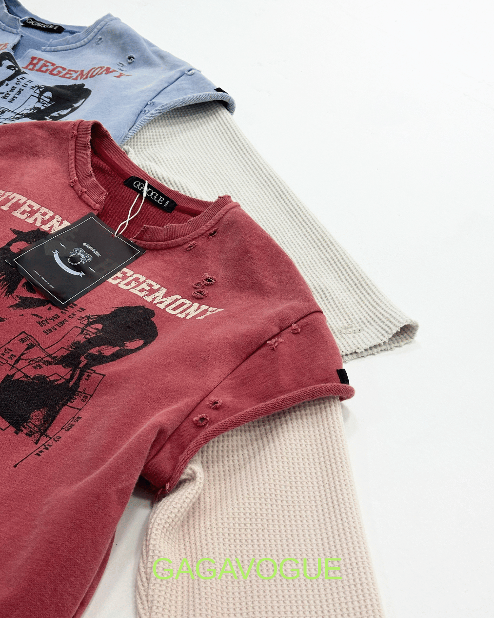 GAGAVOGUE NO INTERNAL REGIMENT GRAPHIC OVERSIZE T-SHIRT
