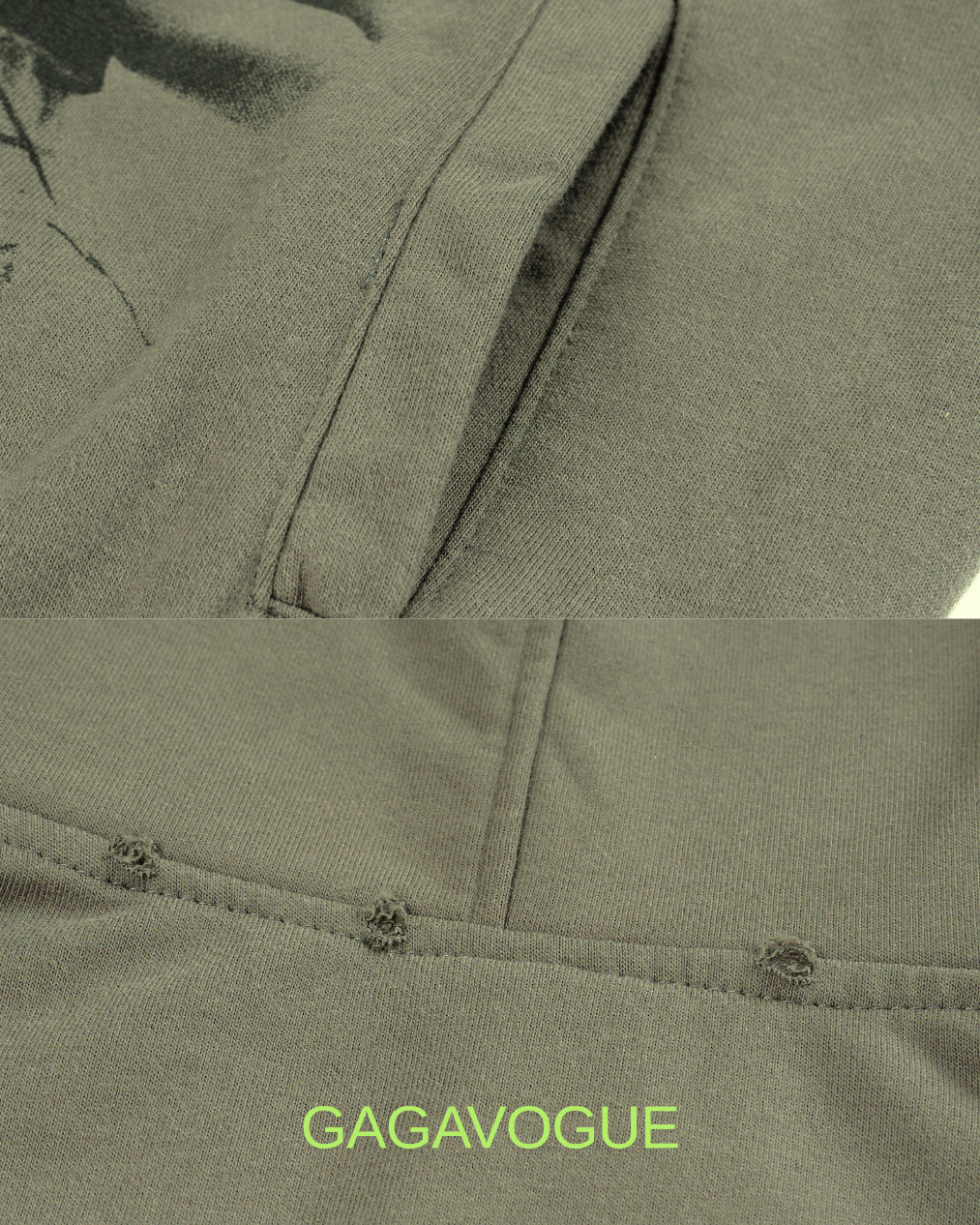 GAGAVOGUE SPECTRAVISION DUO GRAPHIC ZIP-UP HOODIE