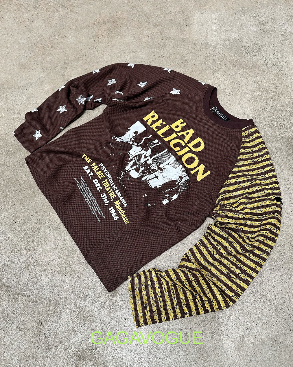 GAGAVOGUE BAD RELIGION PSYCHEDELICAMANIA GRAPHIC LONG SLEEVE TEE