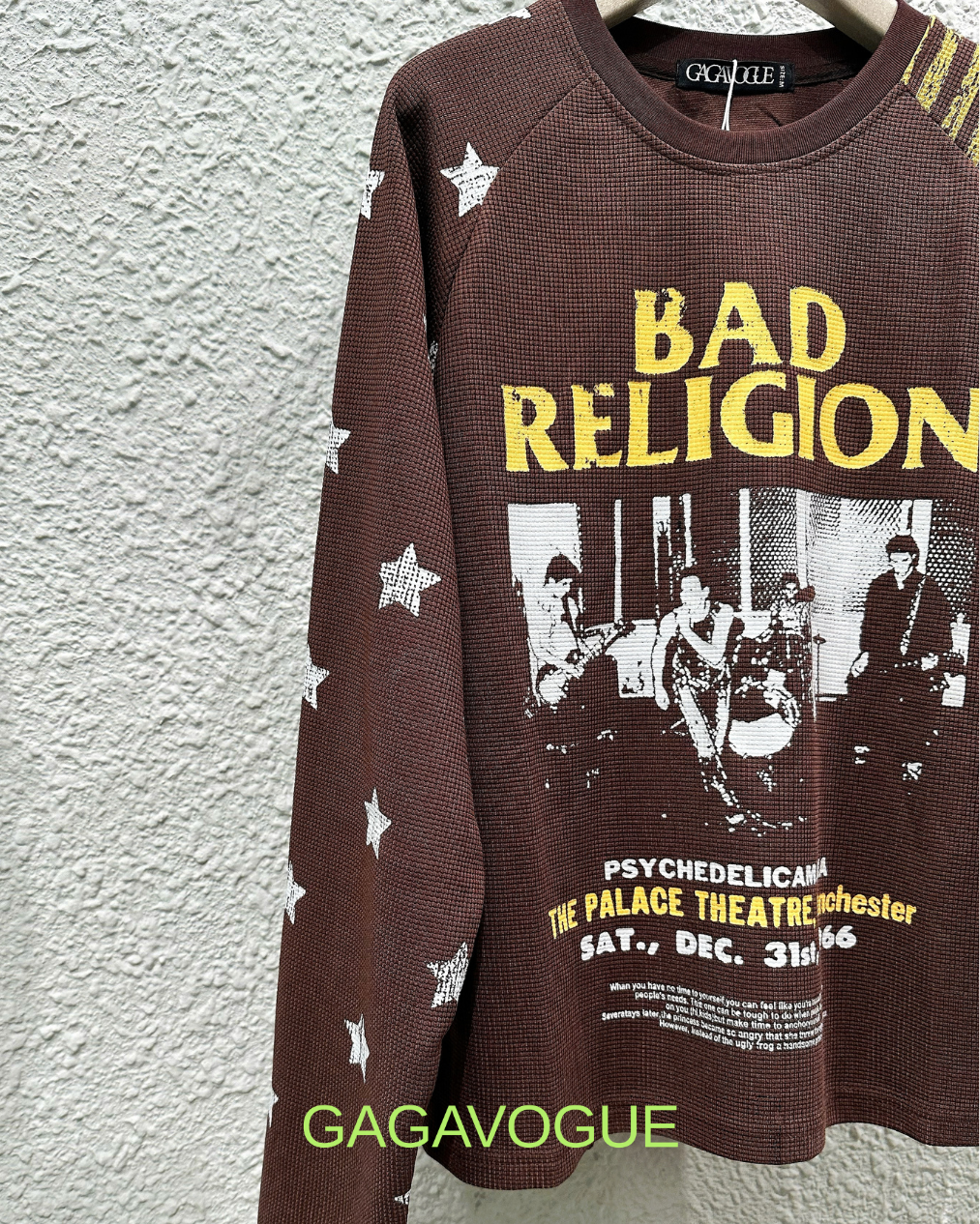 GAGAVOGUE BAD RELIGION PSYCHEDELICAMANIA GRAPHIC LONG SLEEVE TEE
