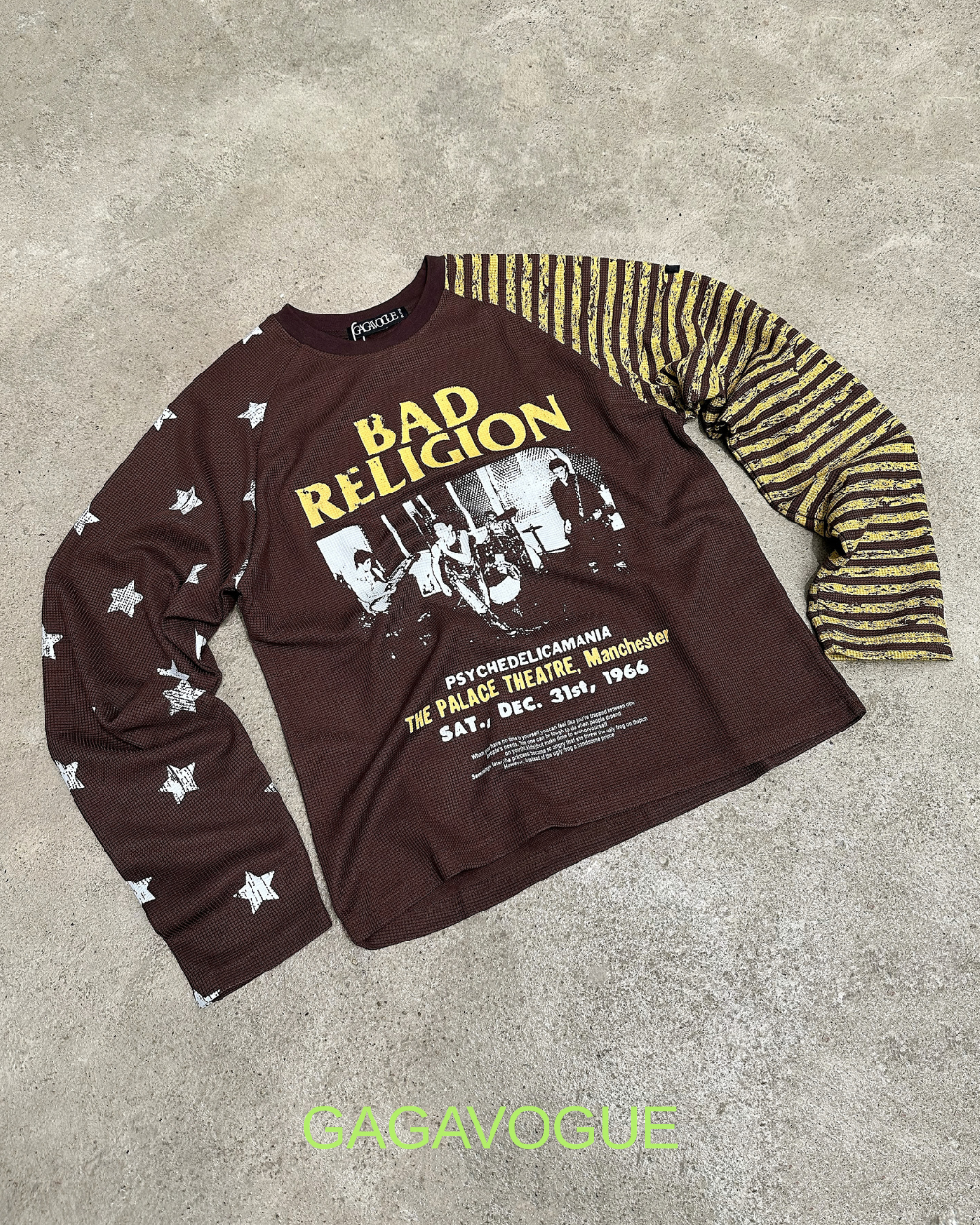 GAGAVOGUE BAD RELIGION PSYCHEDELICAMANIA GRAPHIC LONG SLEEVE TEE