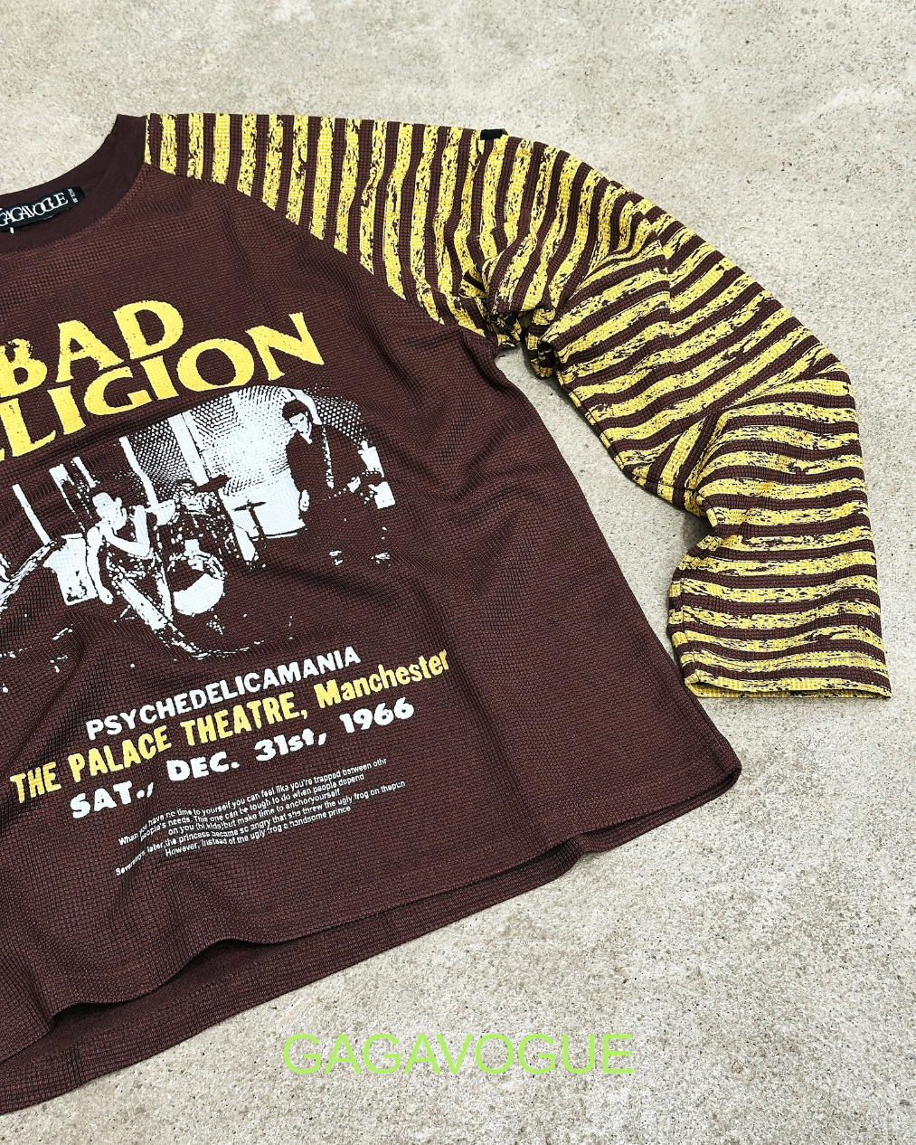 GAGAVOGUE BAD RELIGION PSYCHEDELICAMANIA GRAPHIC LONG SLEEVE TEE