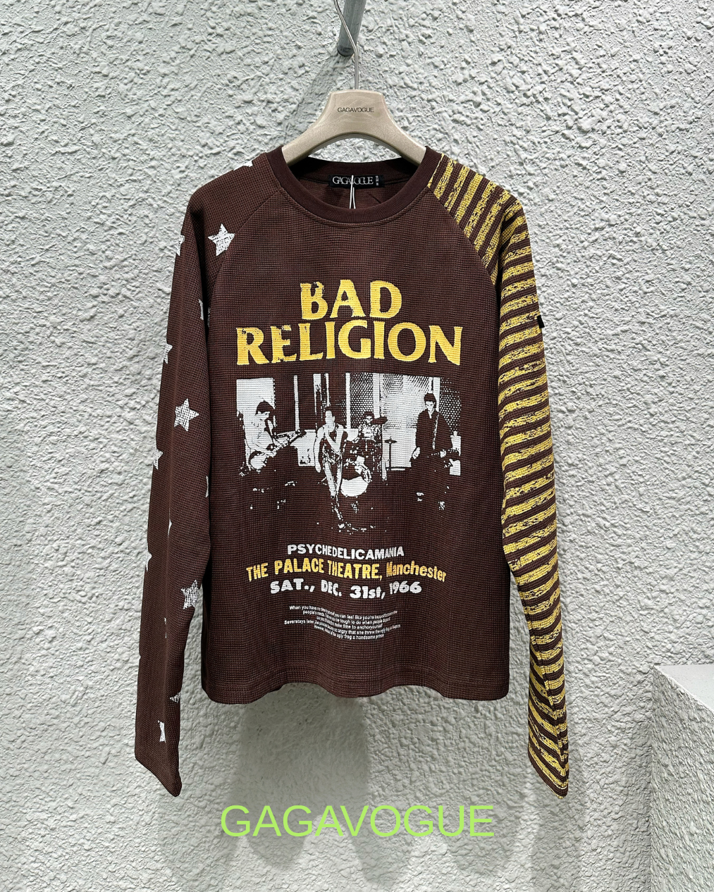 GAGAVOGUE BAD RELIGION PSYCHEDELICAMANIA GRAPHIC LONG SLEEVE TEE