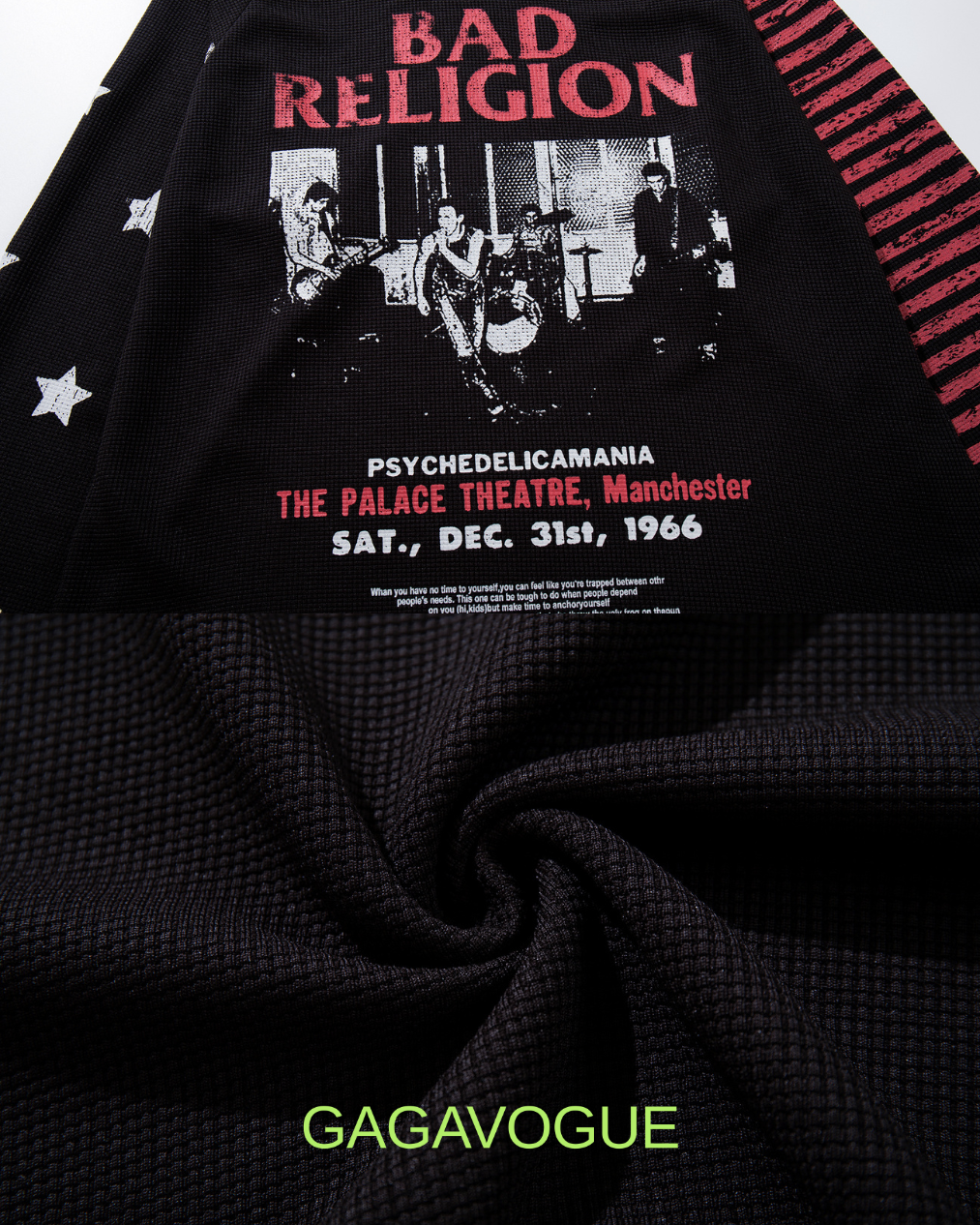 GAGAVOGUE BAD RELIGION PSYCHEDELICAMANIA GRAPHIC LONG SLEEVE TEE