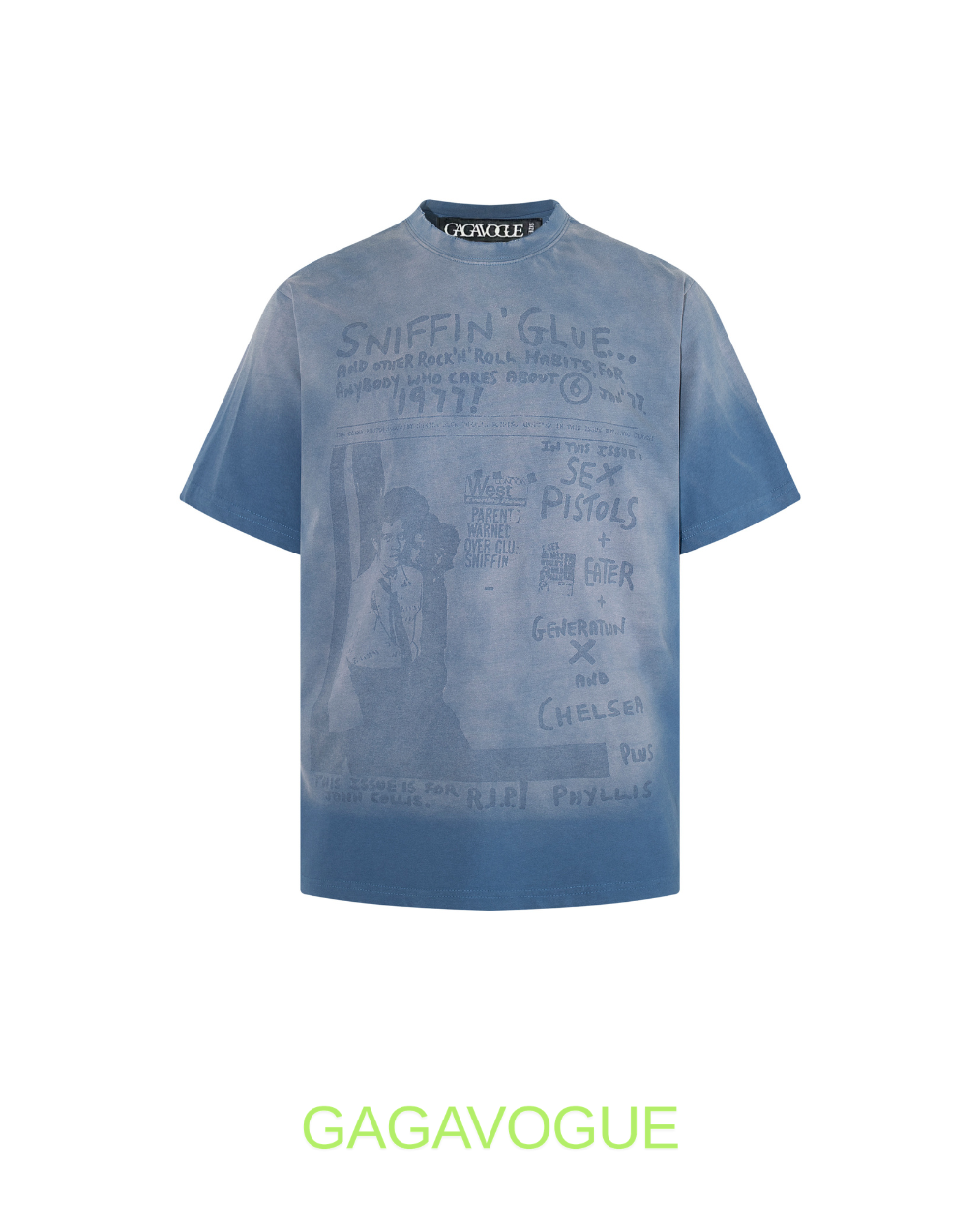 GAGAVOGUE SNIFFIN’ GLUE 1977 VINTAGE WASH GRAPHIC TEE
