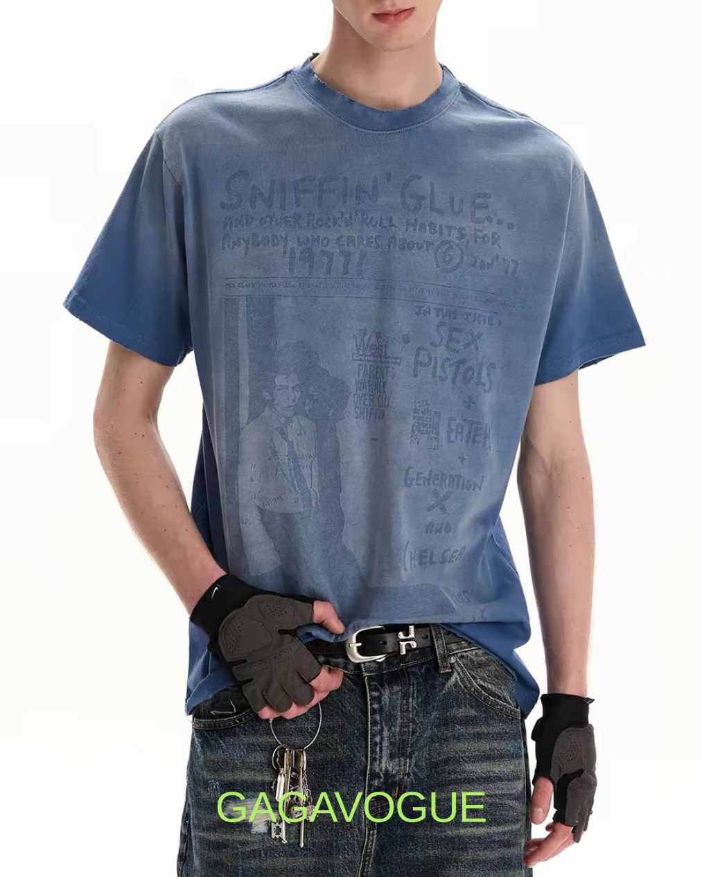 GAGAVOGUE SNIFFIN’ GLUE 1977 VINTAGE WASH GRAPHIC TEE