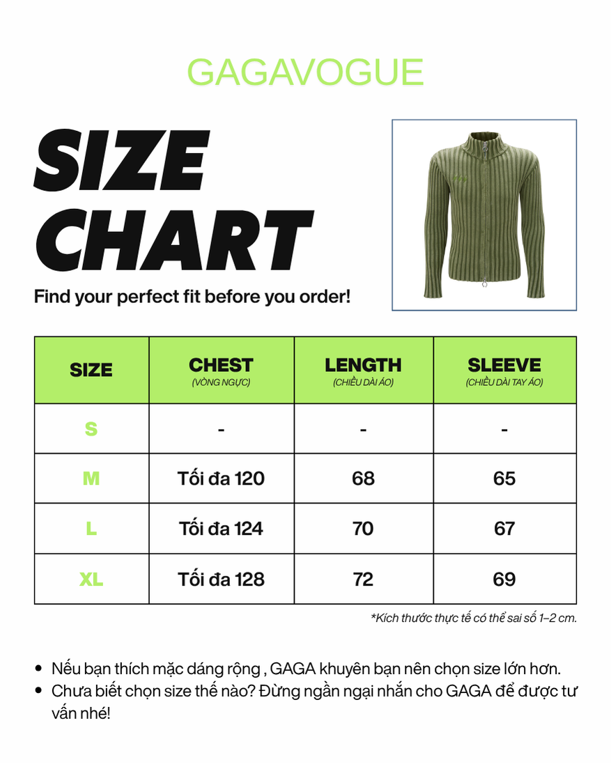 GAGAVOGUE RIBBED OLIVE ZIP-UP HIGH NECK KNIT TOP