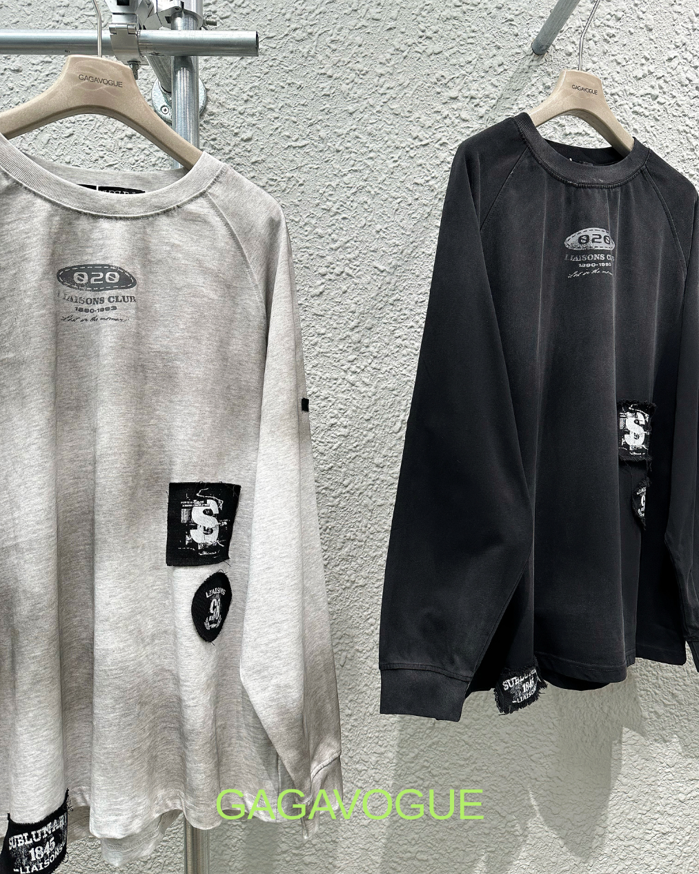 GAGAVOGUE 920 SEASONS CLUB PATCHWORK LONG SLEEVE T-SHIRT