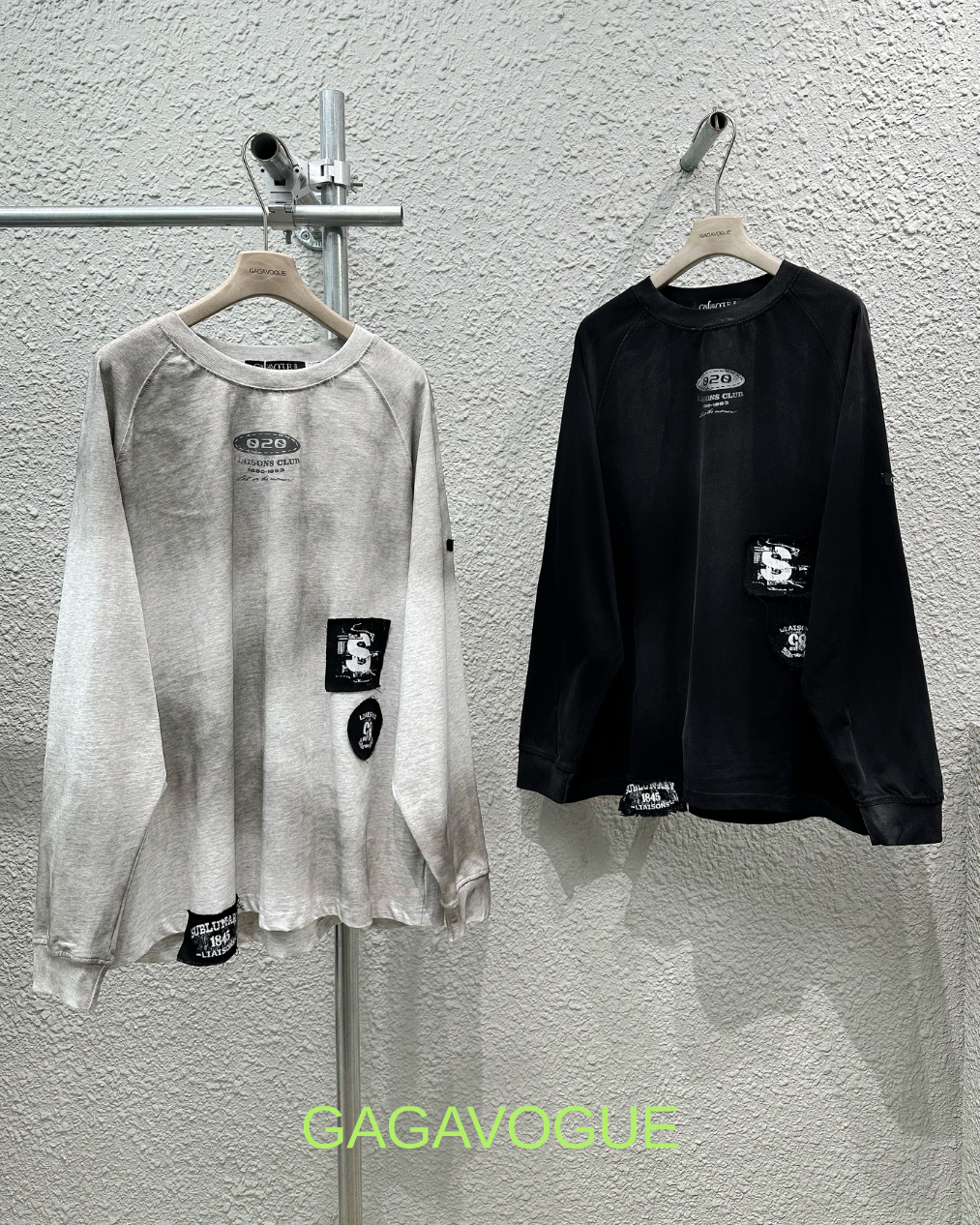 GAGAVOGUE 920 SEASONS CLUB PATCHWORK LONG SLEEVE T-SHIRT