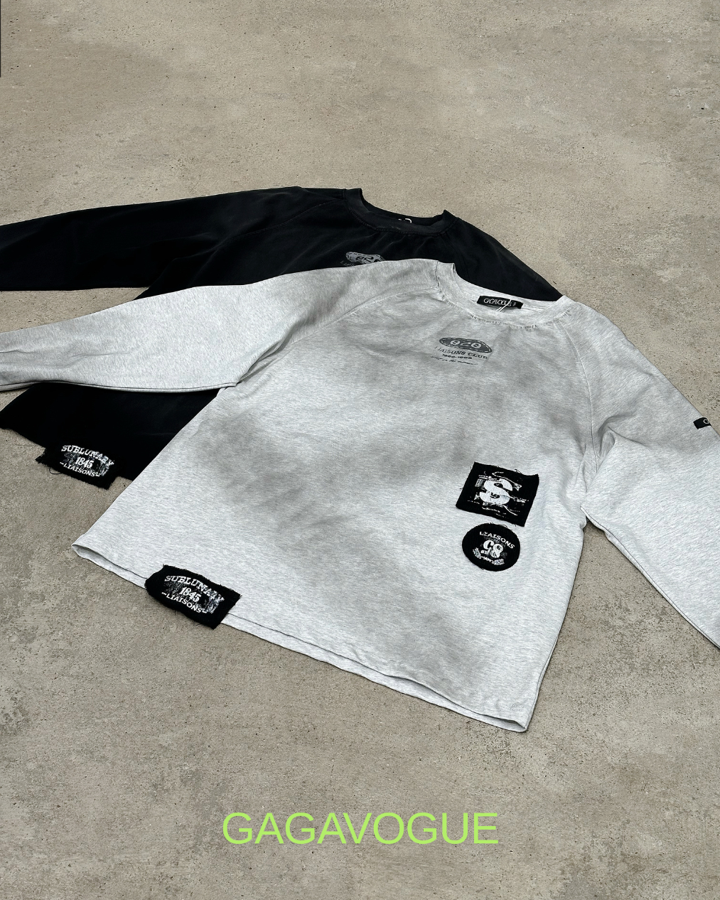 GAGAVOGUE 920 SEASONS CLUB PATCHWORK LONG SLEEVE T-SHIRT
