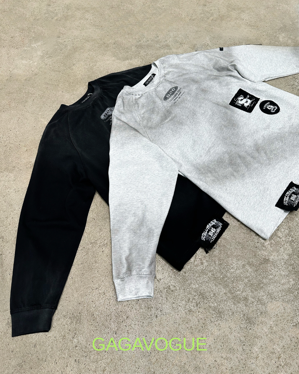 GAGAVOGUE 920 SEASONS CLUB PATCHWORK LONG SLEEVE T-SHIRT