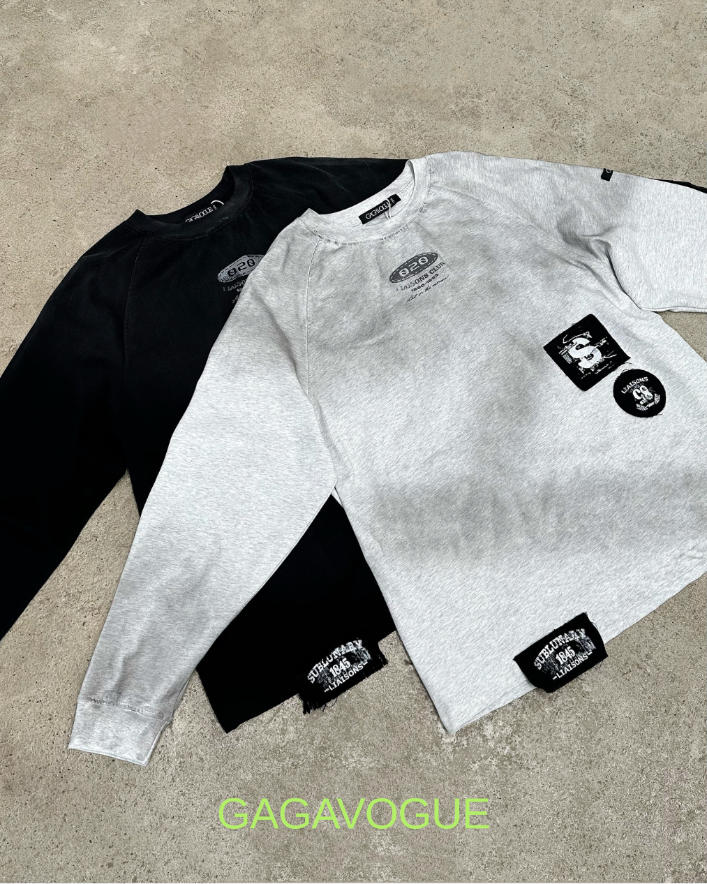 GAGAVOGUE 920 SEASONS CLUB PATCHWORK LONG SLEEVE T-SHIRT