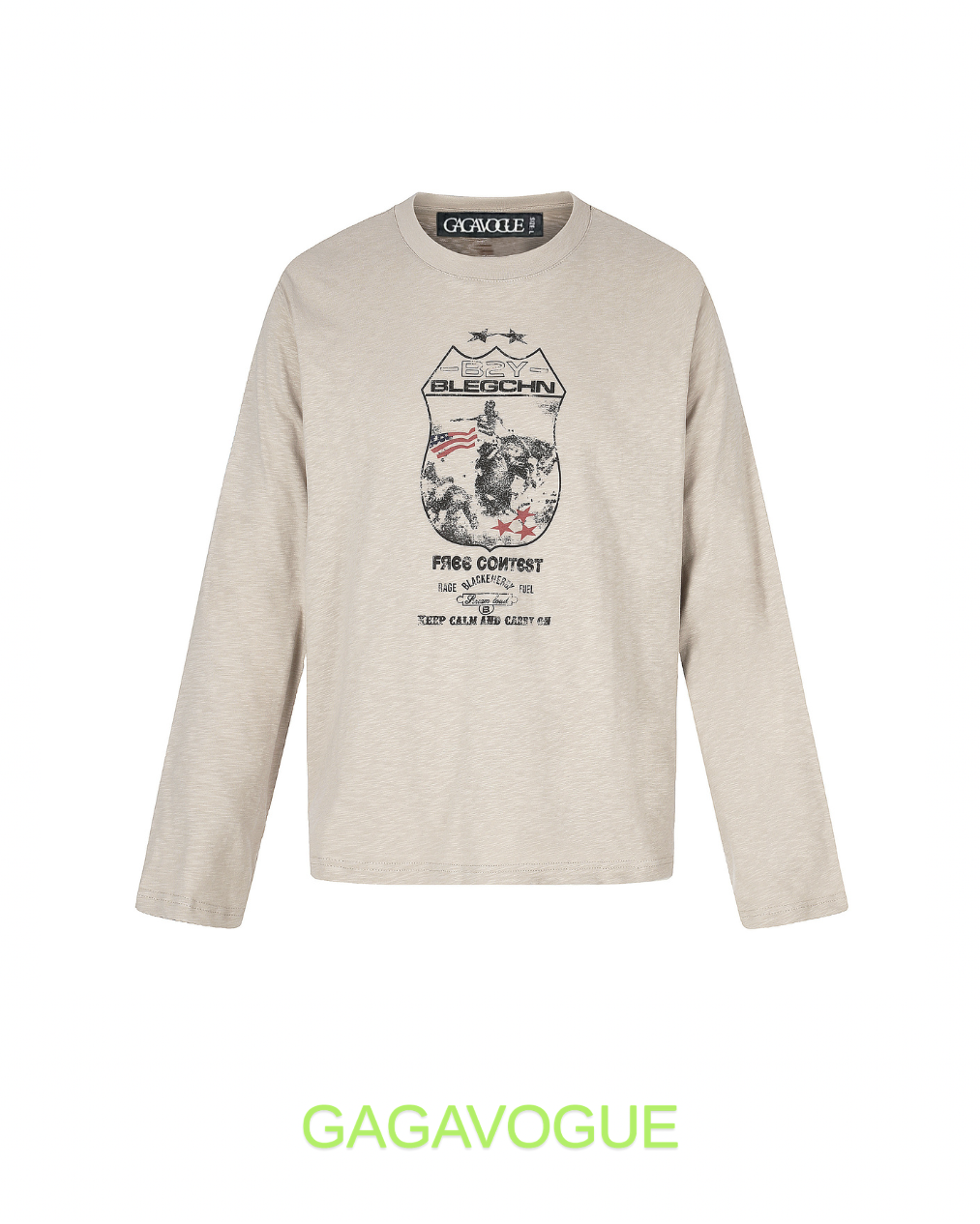 GAGAVOGUE BGV FACE CONTEST GRAPHIC LONG SLEEVE TEE