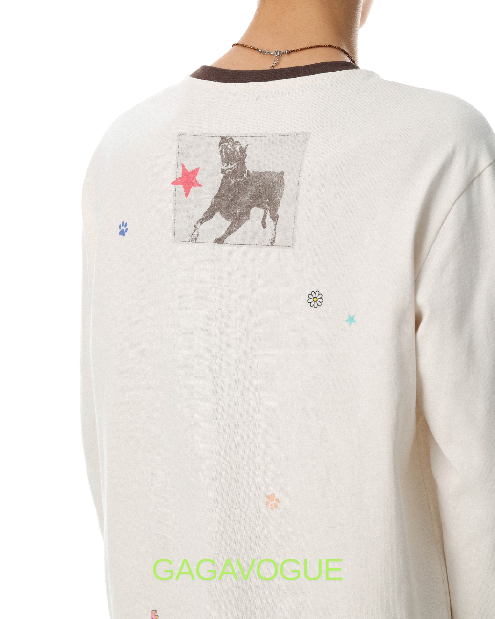 GAGAVOGUE MISSING NO.07 DOG GRAPHIC LONG SLEEVE TEE