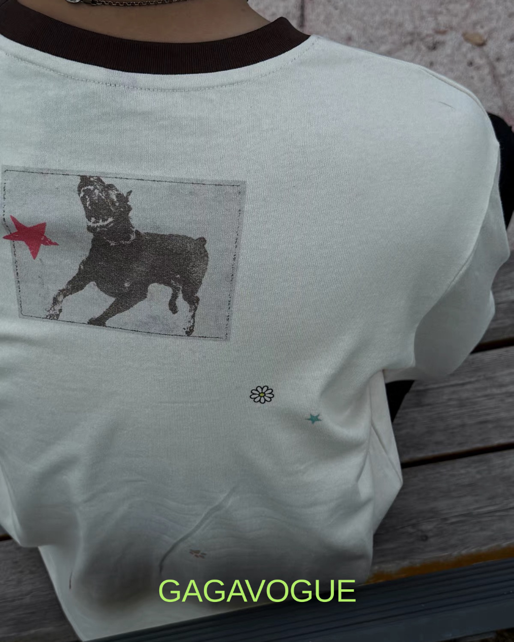 GAGAVOGUE MISSING NO.07 DOG GRAPHIC LONG SLEEVE TEE