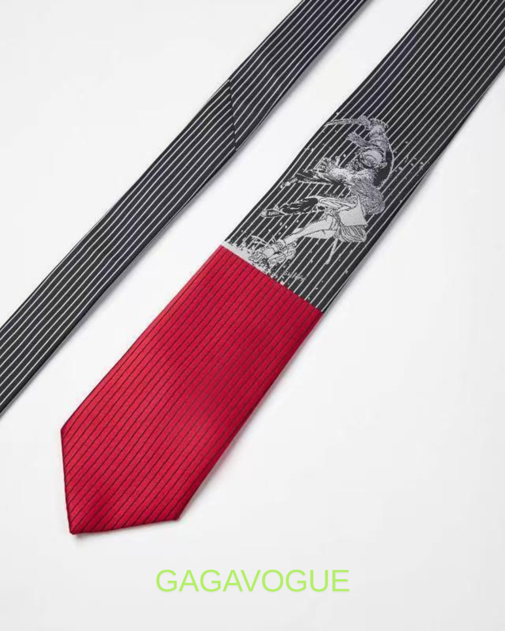 GAGAVOGUE KNIGHT STRIPE CONTRAST TIE