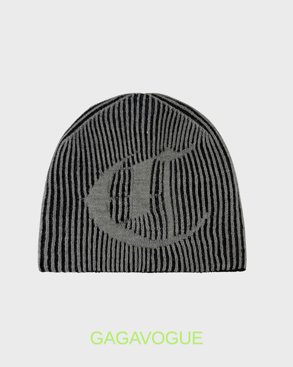 GAGAVOGUE STRIPED JACQUARD BEANIE