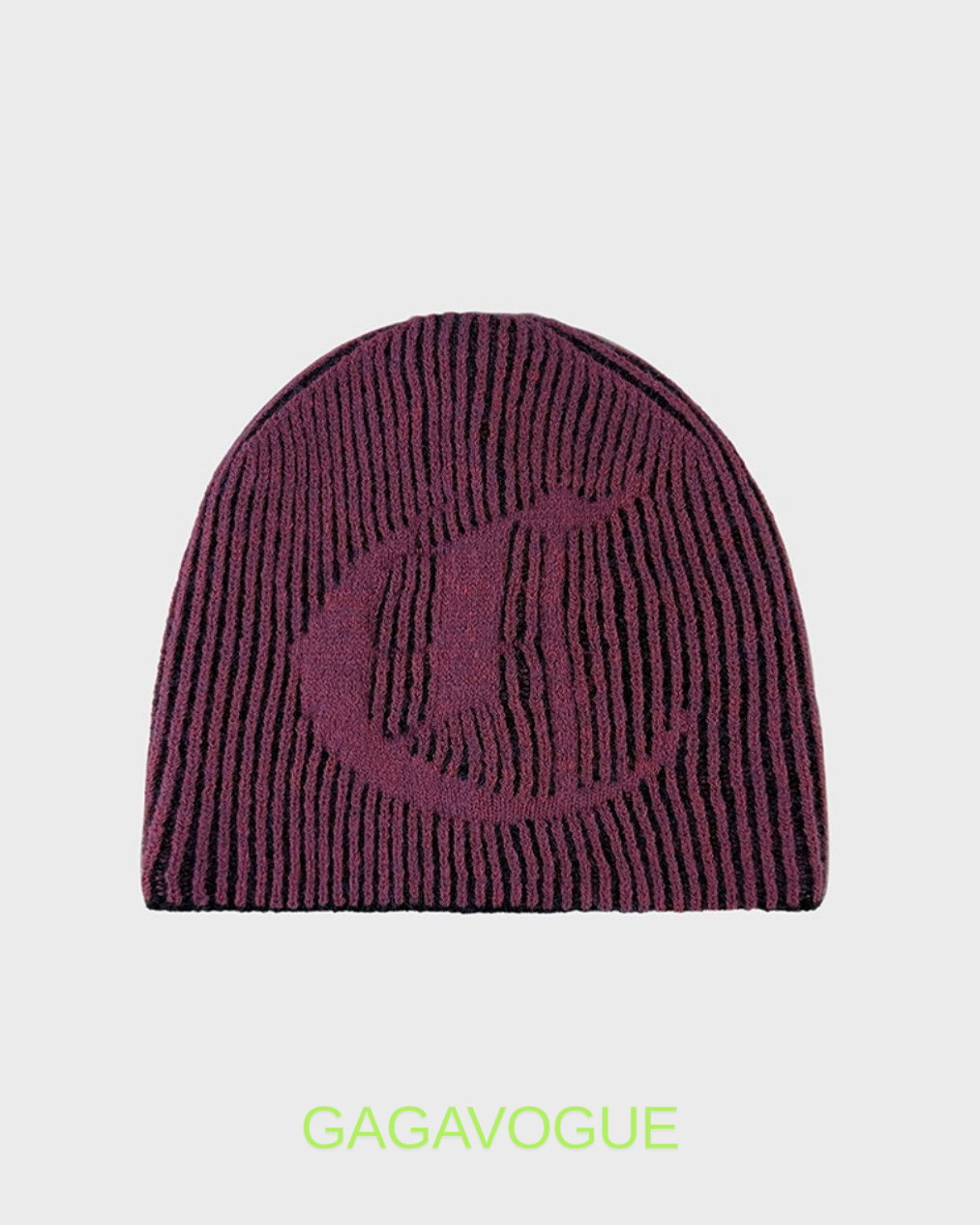 GAGAVOGUE STRIPED JACQUARD BEANIE