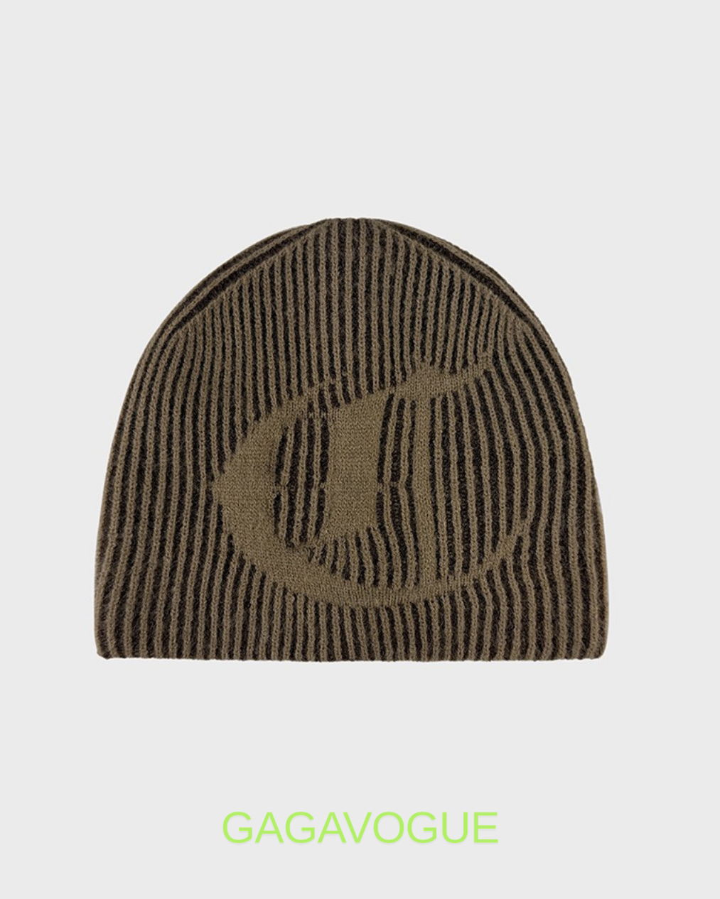 GAGAVOGUE STRIPED JACQUARD BEANIE