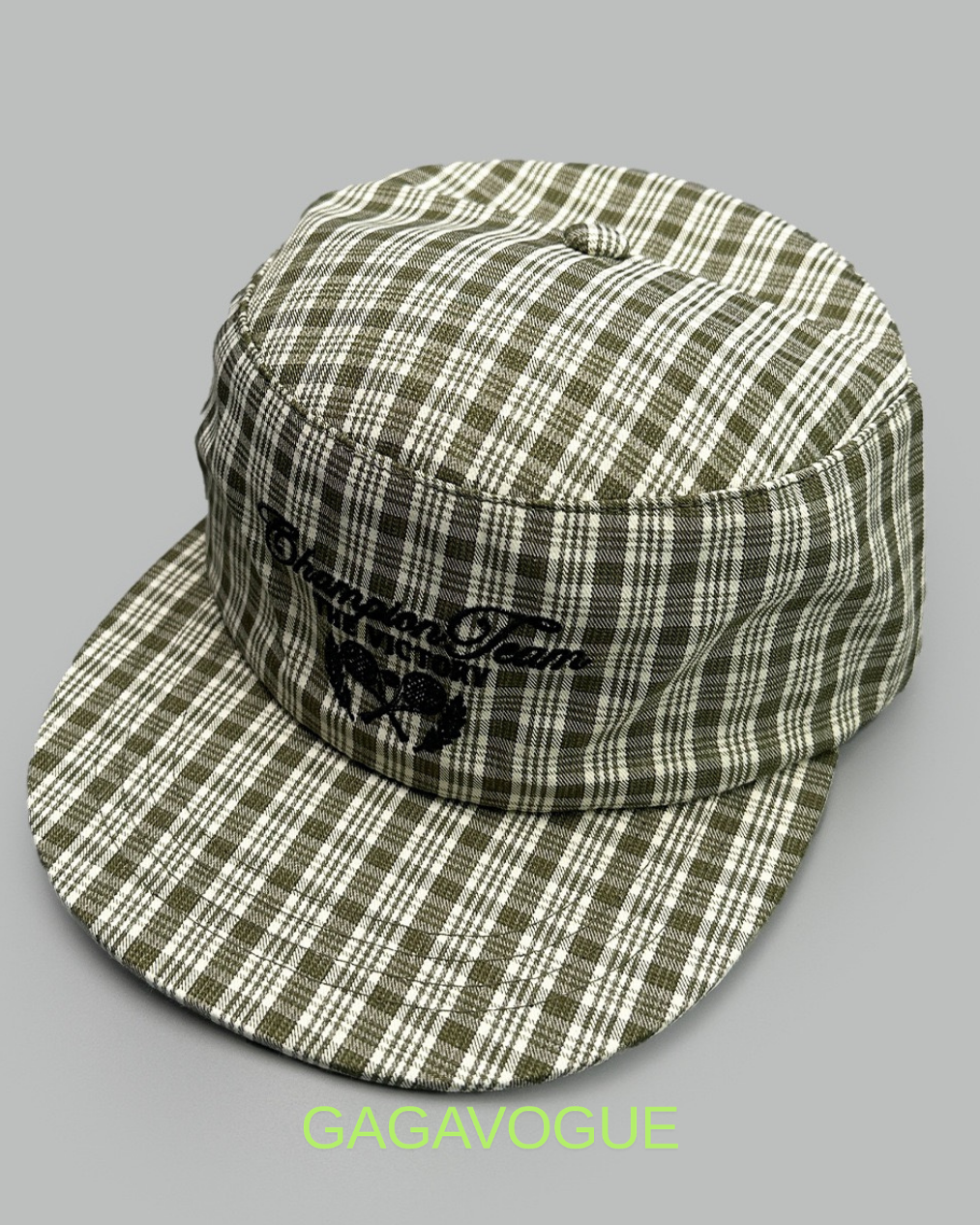 GAGAVOGUE PLAID CAMP CAP