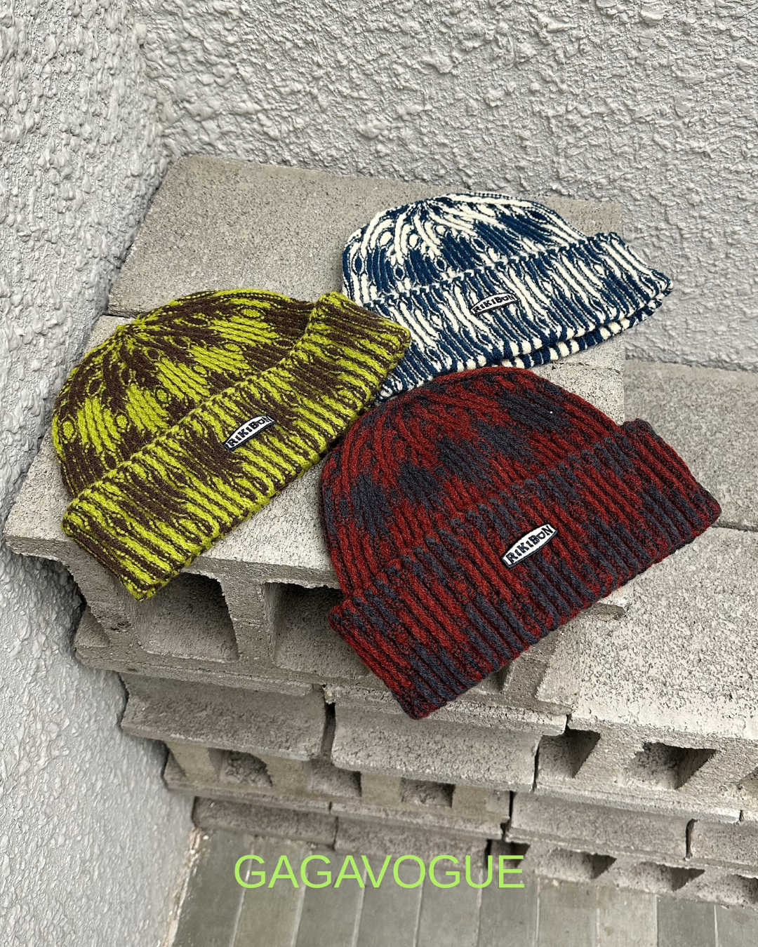 GAGAVOGUE VINTAGE CABLE KNIT BEANIE