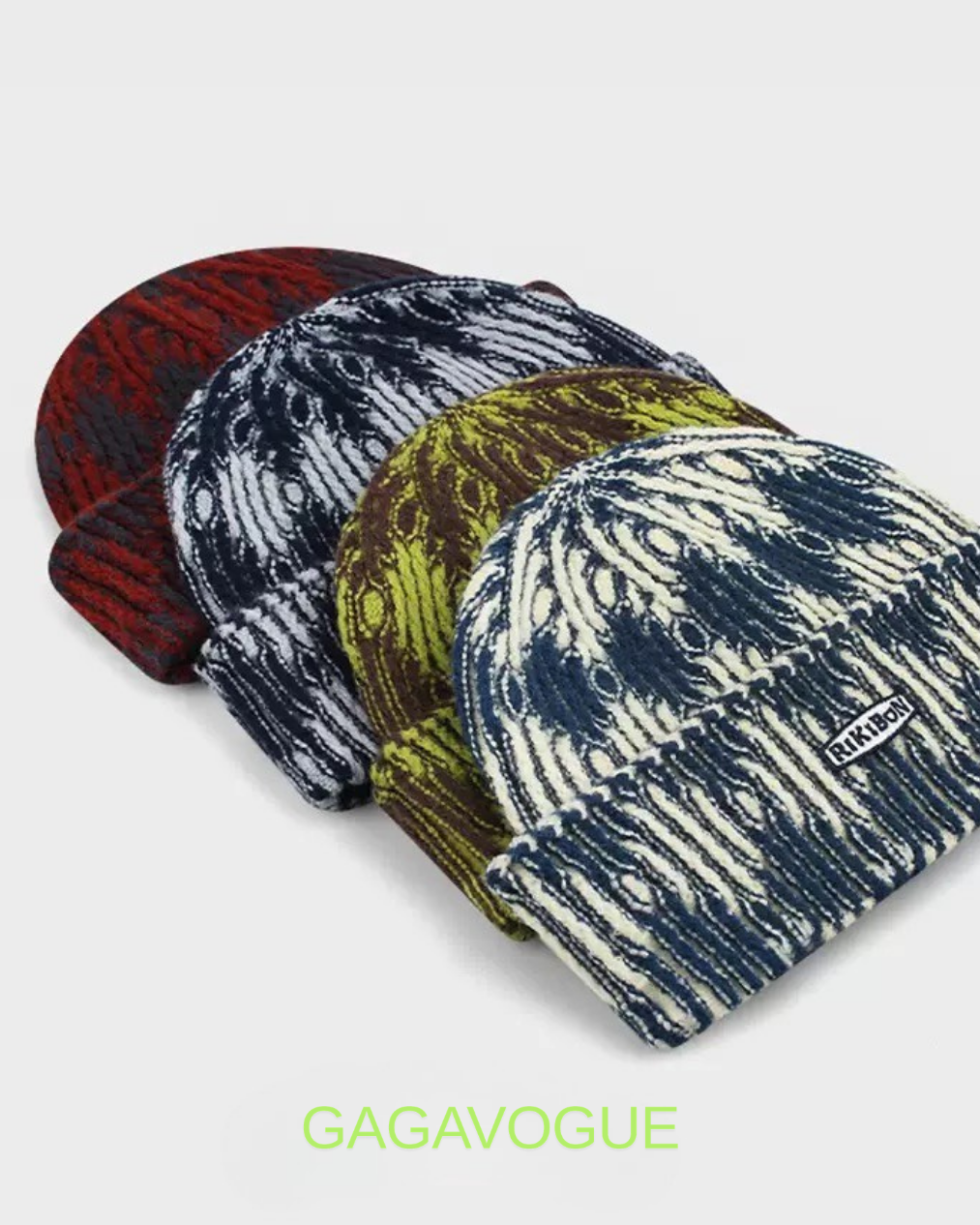 GAGAVOGUE VINTAGE CABLE KNIT BEANIE