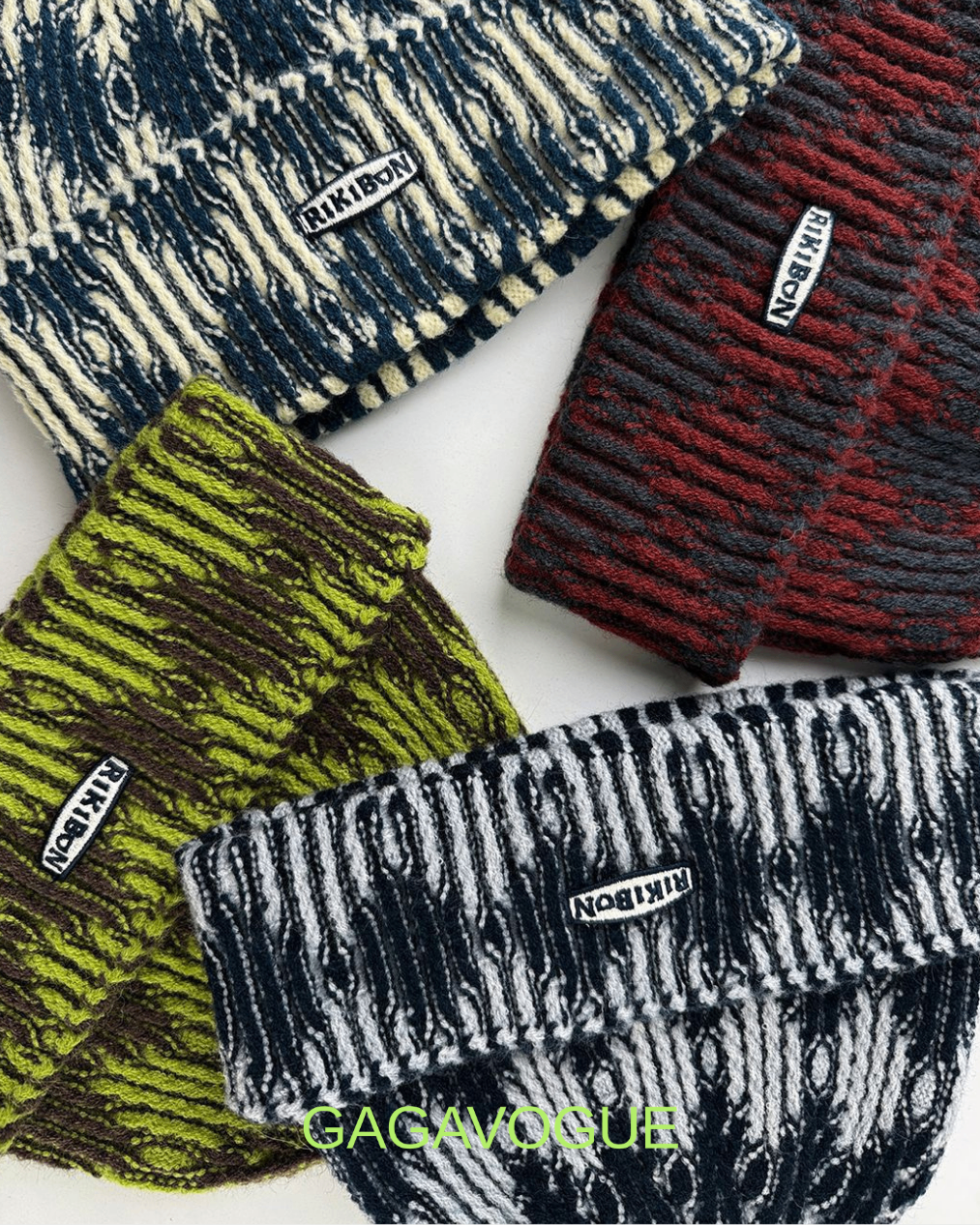 GAGAVOGUE VINTAGE CABLE KNIT BEANIE