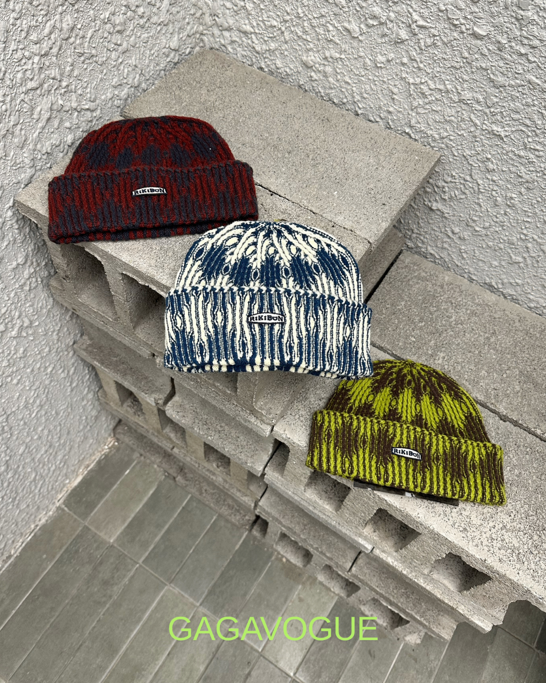 GAGAVOGUE VINTAGE CABLE KNIT BEANIE