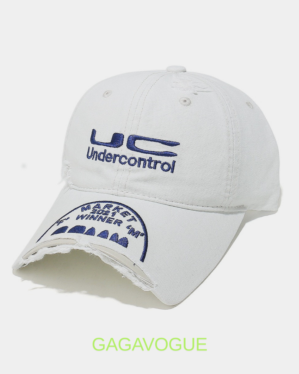 GAGAVOGUE UC CAMO DISTRESSED CAP