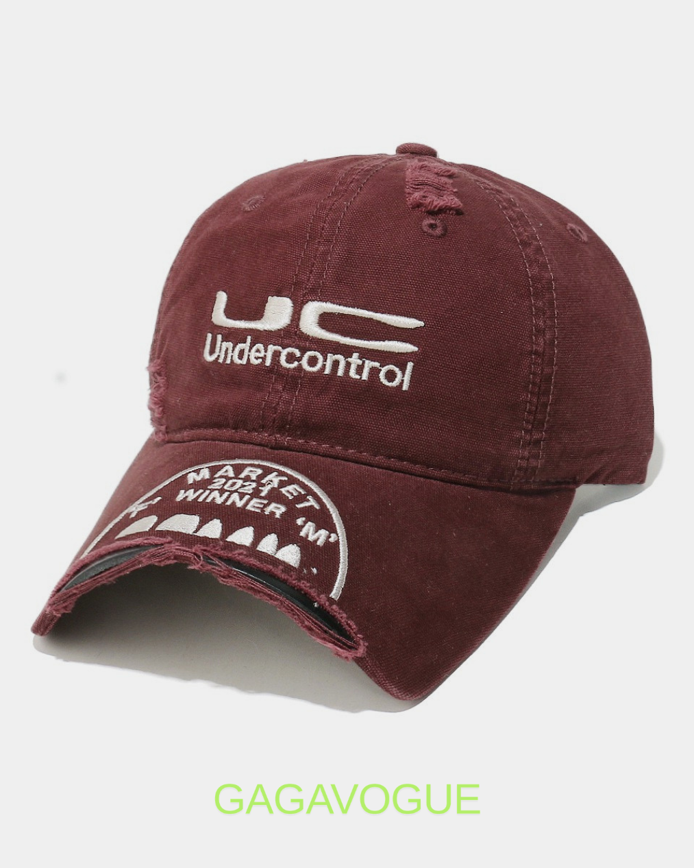 GAGAVOGUE UC CAMO DISTRESSED CAP
