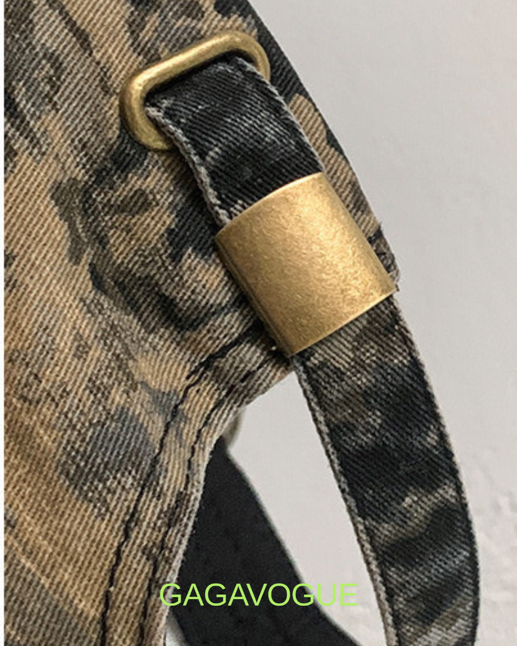 GAGAVOGUE VINTAGE CAMO EMBROIDERED CAP