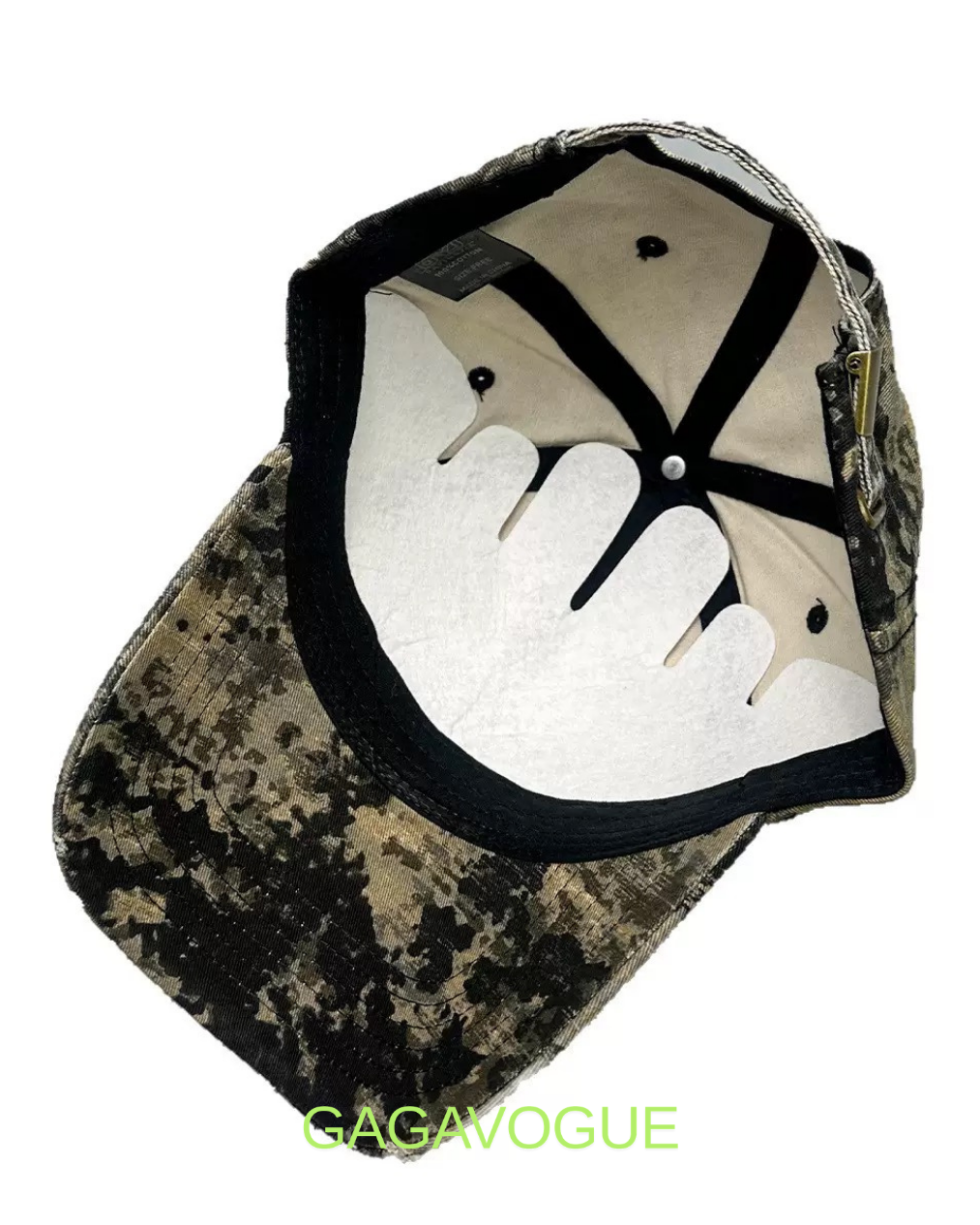GAGAVOGUE VINTAGE CAMO EMBROIDERED CAP