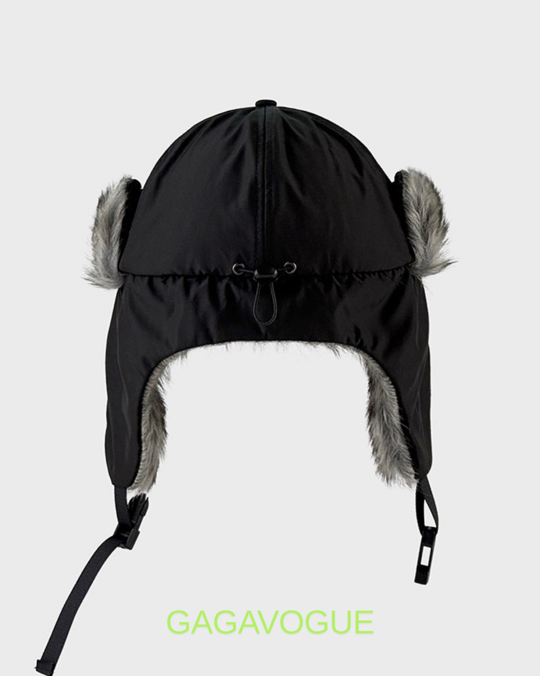 GAGAVOGUE FUR-EAR FLAP LOGO BASEBALL CAP