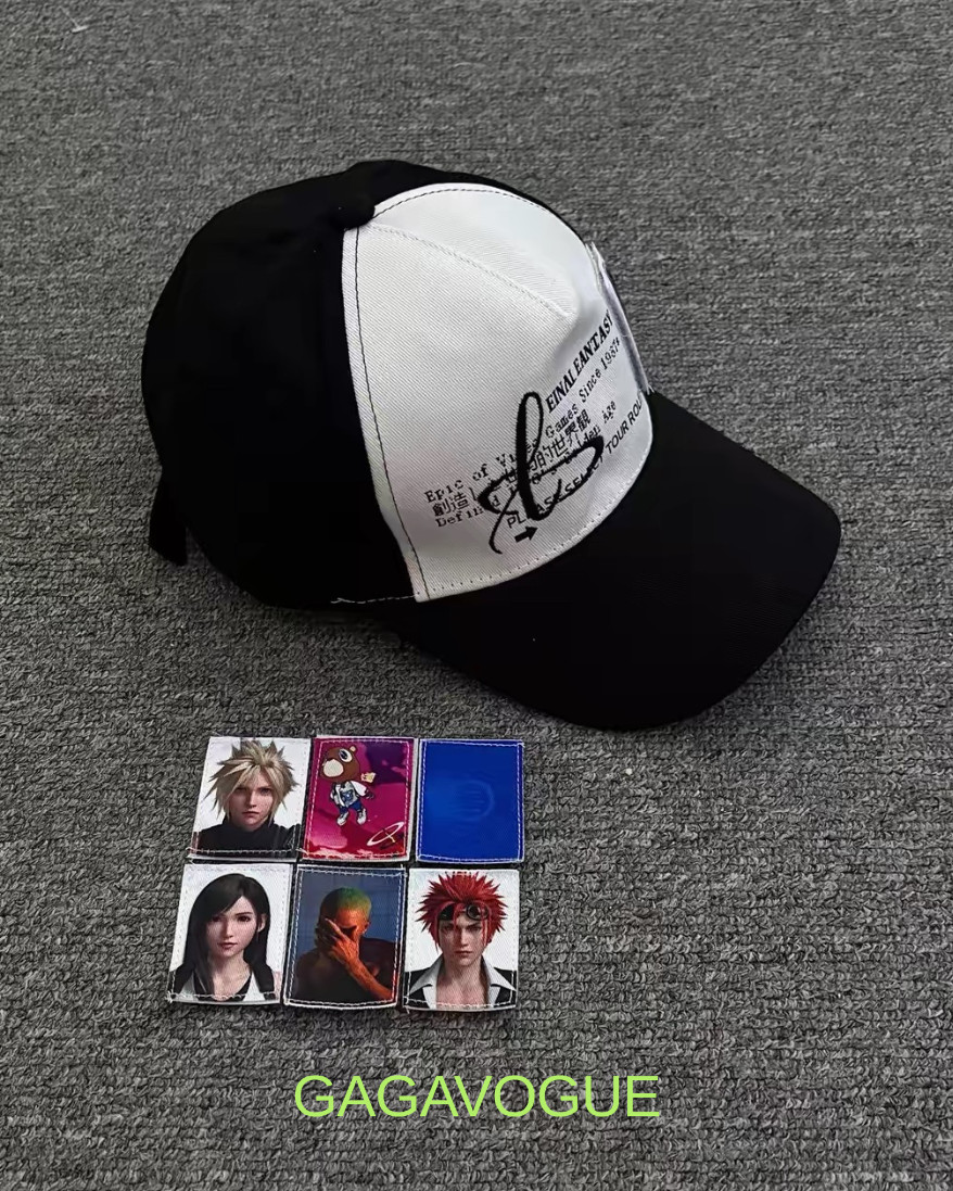 GAGAVOGUE FINAL FANTASY CHARACTER PATCH GRAPHIC CONTRAST BASEBALL CAP