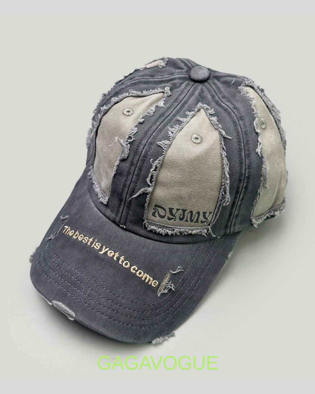 GAGAVOGUE PATCHWORK VINTAGE GRAPHIC BASEBALL CAP