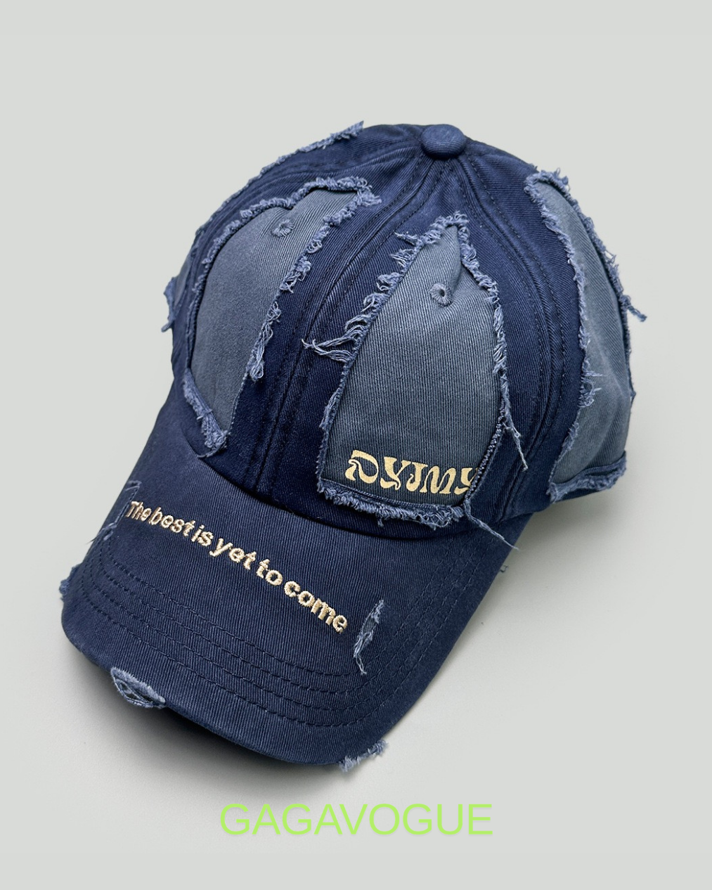 GAGAVOGUE PATCHWORK VINTAGE GRAPHIC BASEBALL CAP
