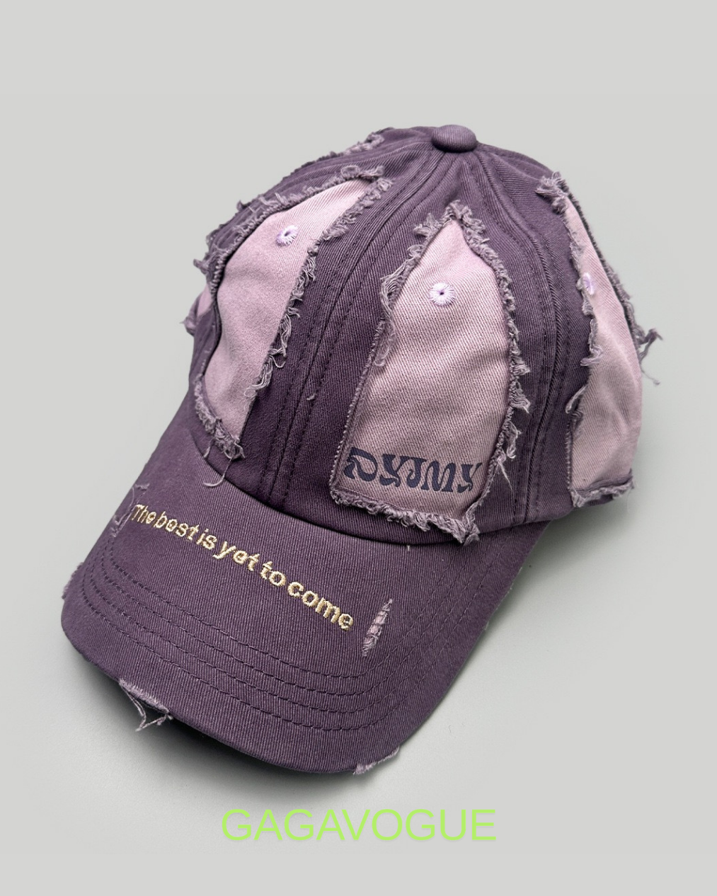 GAGAVOGUE PATCHWORK VINTAGE GRAPHIC BASEBALL CAP