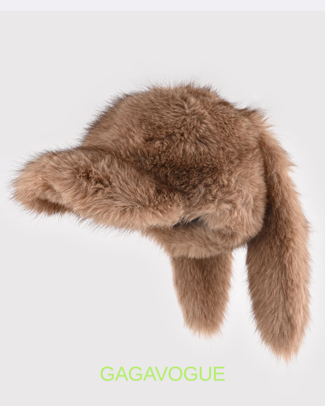 GAGAVOGUE BUNNY FLUFF LONG EAR FAUX FUR HAT