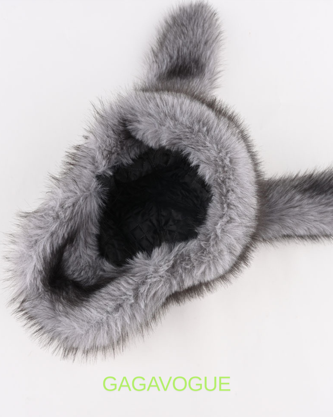 GAGAVOGUE BUNNY FLUFF LONG EAR FAUX FUR HAT